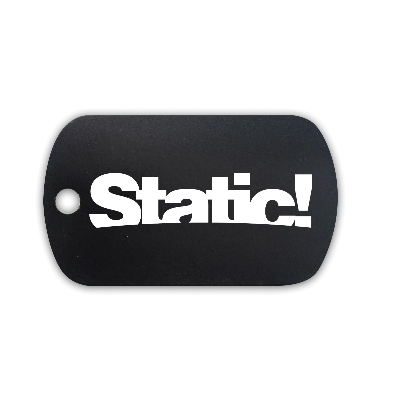 Static GI Dog Tag Aluminum Keychain with Custom Engraving
