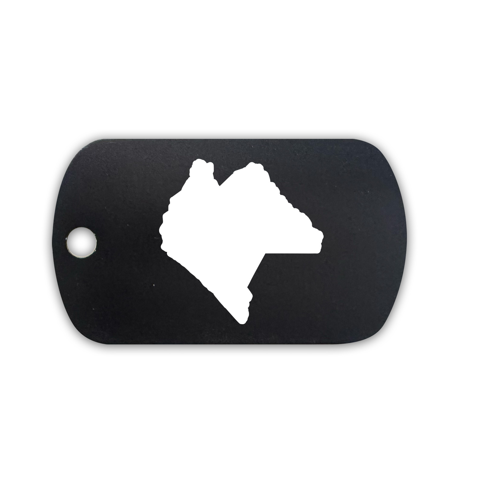 Chiapas State Shaped V2 GI Dog Tag Aluminum Keychain with Custom Engraving