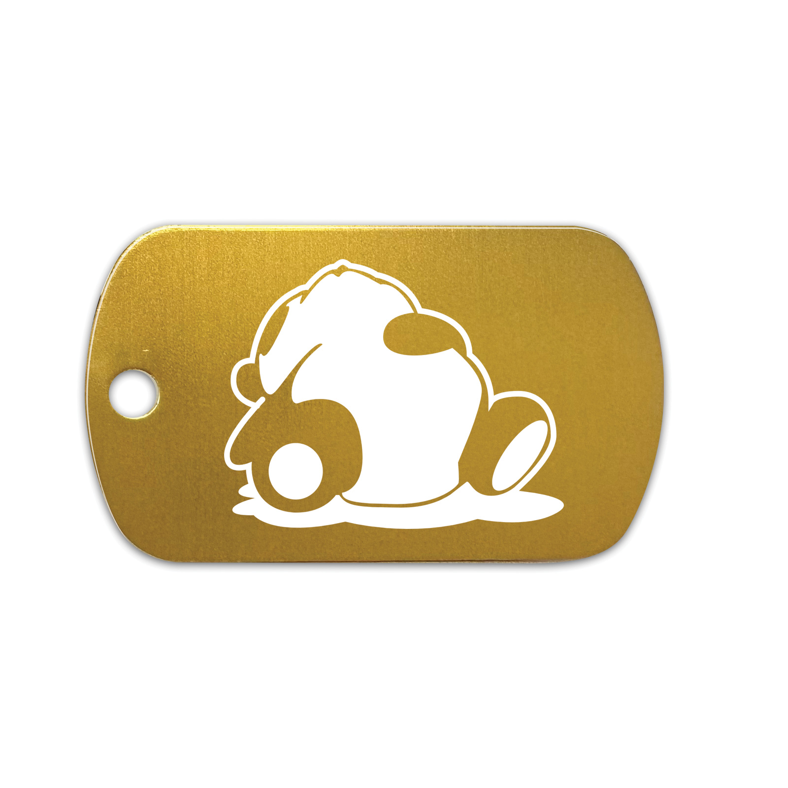 Sleeping Panda GI Dog Tag Aluminum Keychain with Custom Engraving - Picture 7 of 14