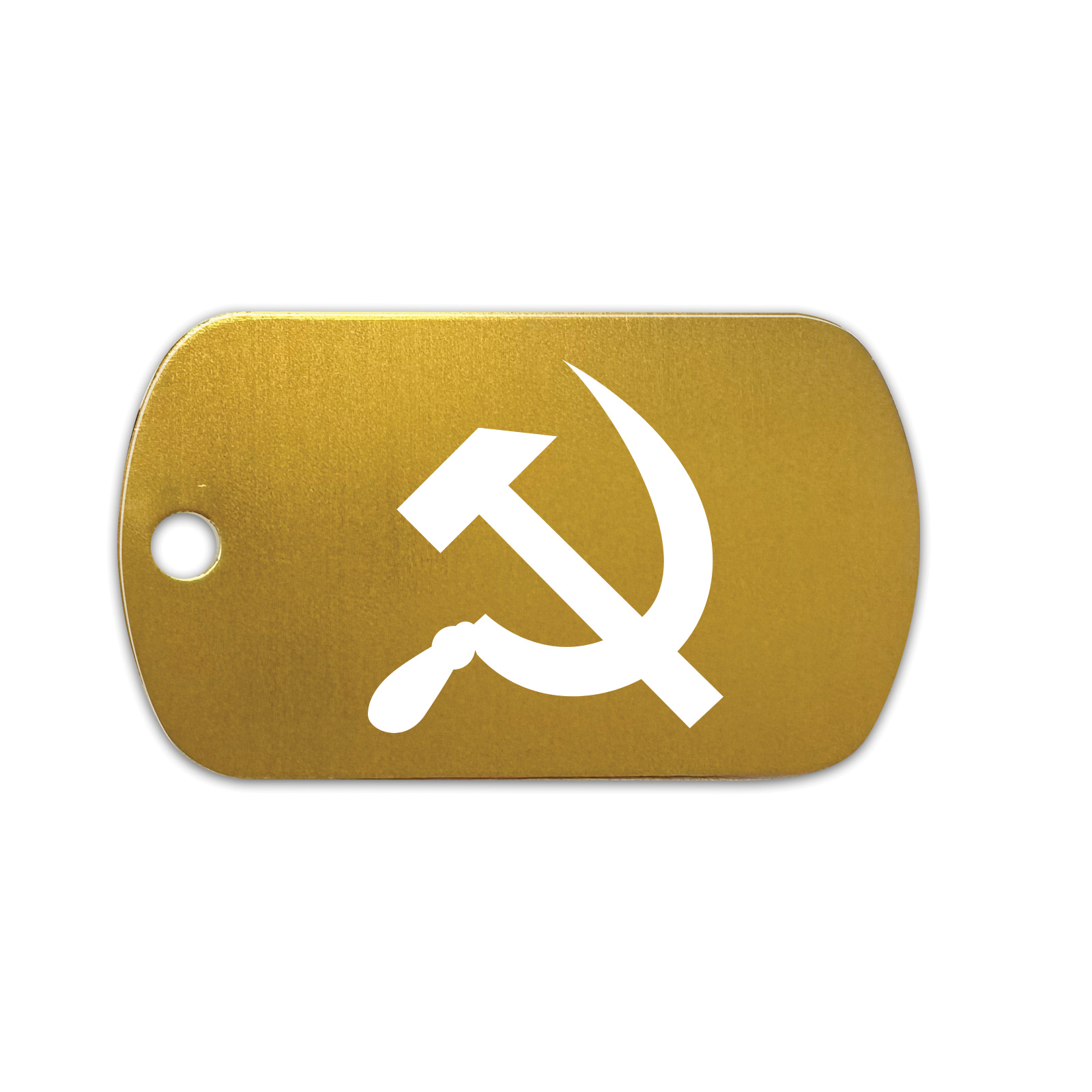 Hammer And Sickle GI Dog Tag Aluminum Keychain with Custom Engraving - Bild 7 von 14