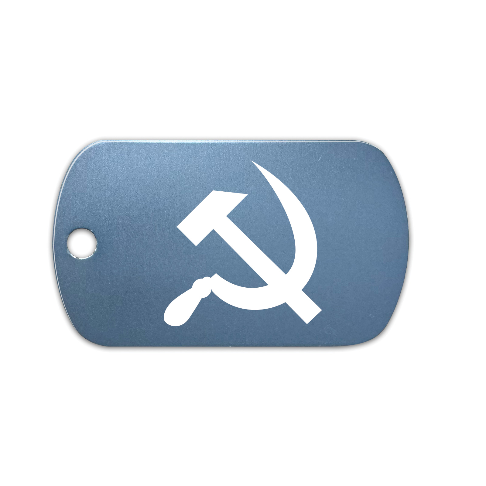 Hammer And Sickle GI Dog Tag Aluminum Keychain with Custom Engraving - Bild 9 von 14