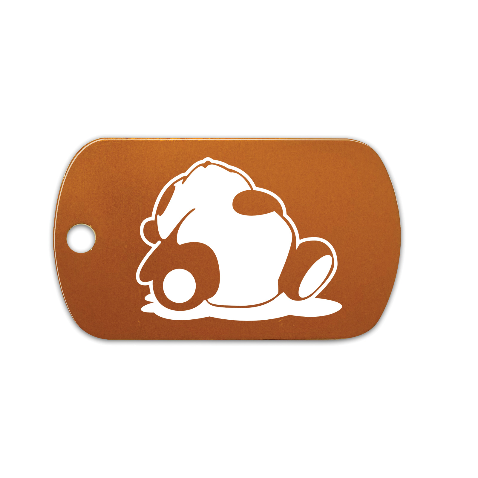 Sleeping Panda GI Dog Tag Aluminum Keychain with Custom Engraving - Picture 10 of 14