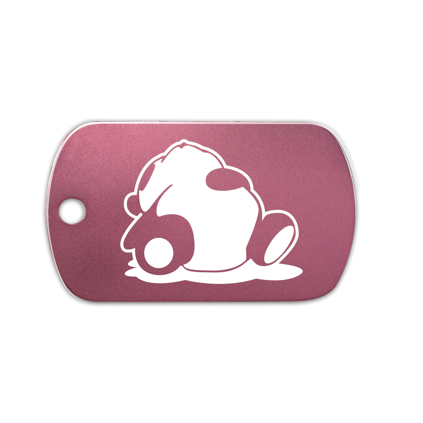 Sleeping Panda GI Dog Tag Aluminum Keychain with Custom Engraving - Picture 11 of 14