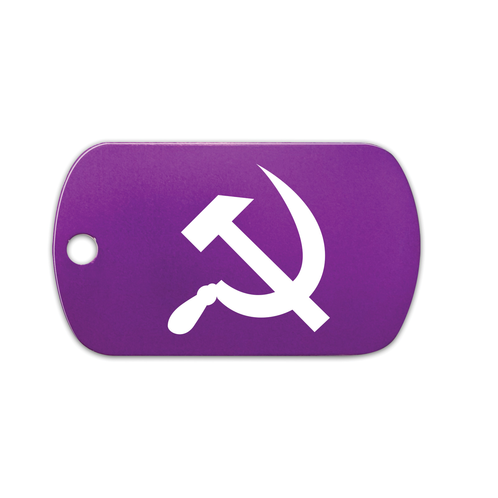 Hammer And Sickle GI Dog Tag Aluminum Keychain with Custom Engraving - Bild 12 von 14