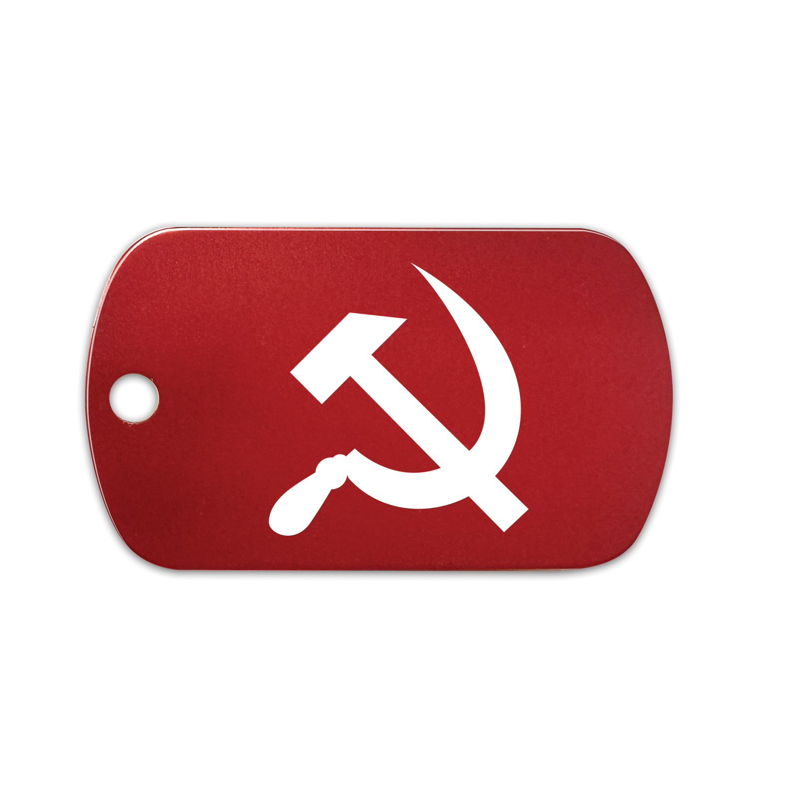 Hammer And Sickle GI Dog Tag Aluminum Keychain with Custom Engraving - Bild 13 von 14