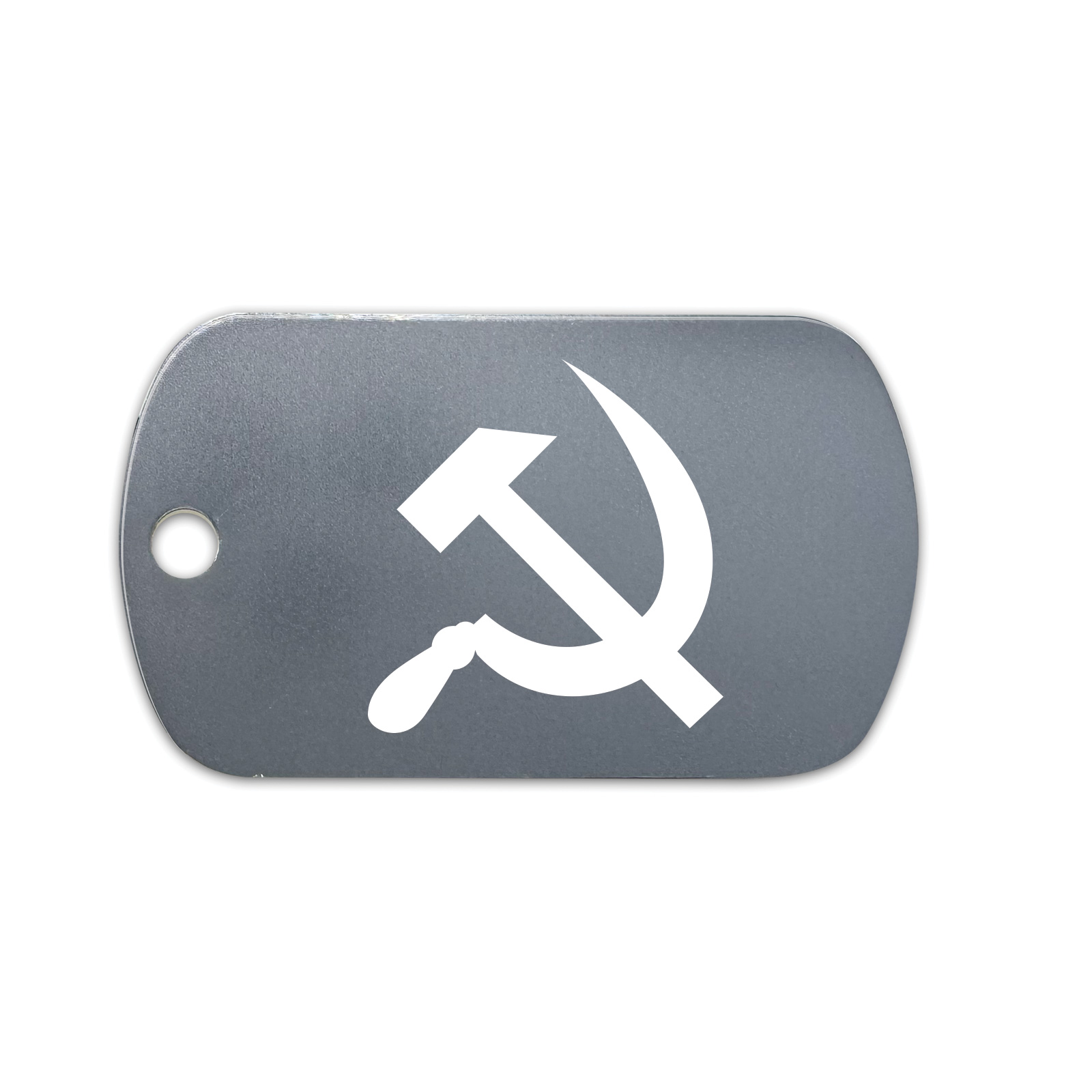 Hammer And Sickle GI Dog Tag Aluminum Keychain with Custom Engraving - Bild 14 von 14