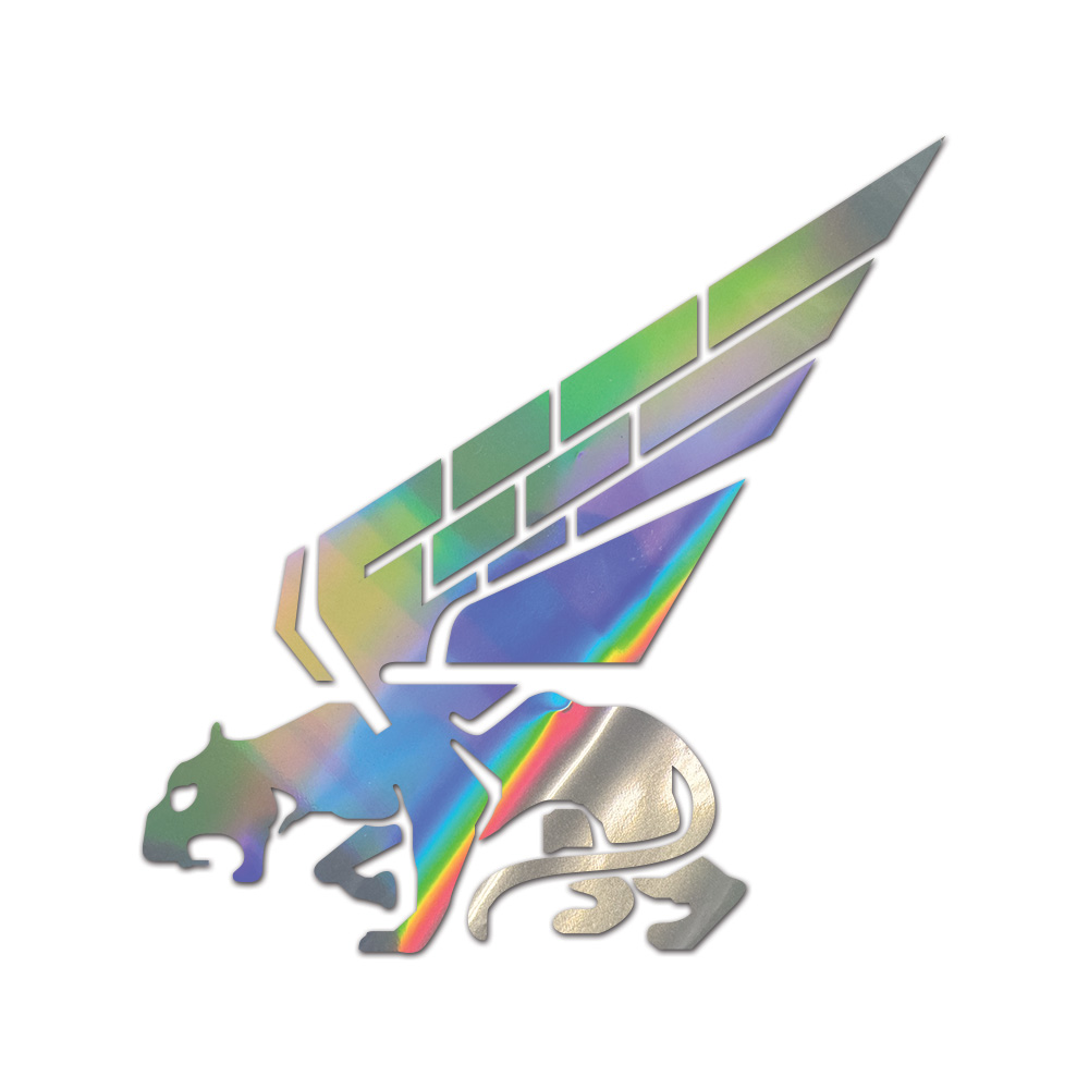 Pukin Dogs Sticker Die Cut Chrome Mirror Gold Silver Oil Slick Rainbow