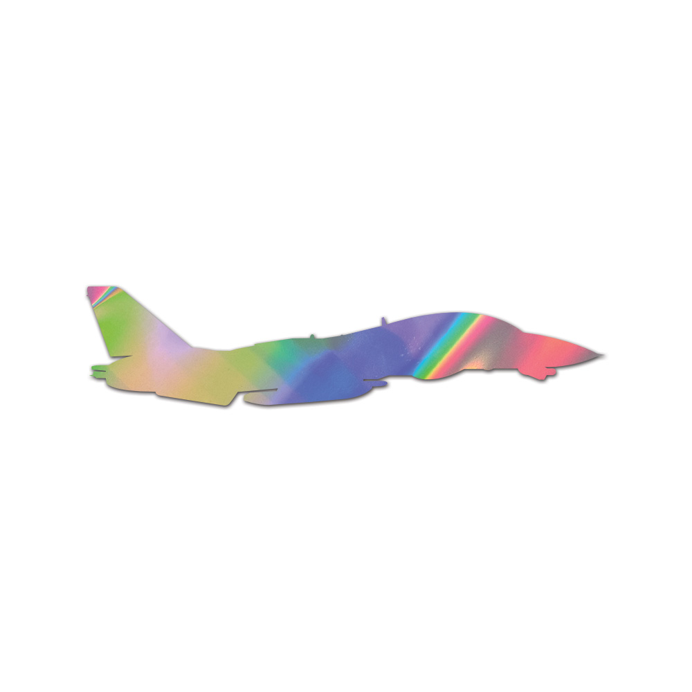 F-14 Tomcat Side Sticker Die Cut Chrome Mirror Gold Silver Oil Slick Rainbow