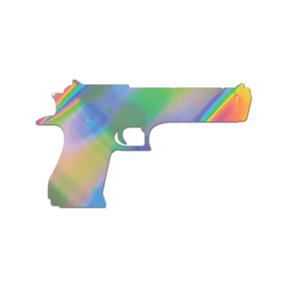 Desert Eagle Sticker Die Cut Chrome Mirror Gold Silver Oil Slick Rainbow