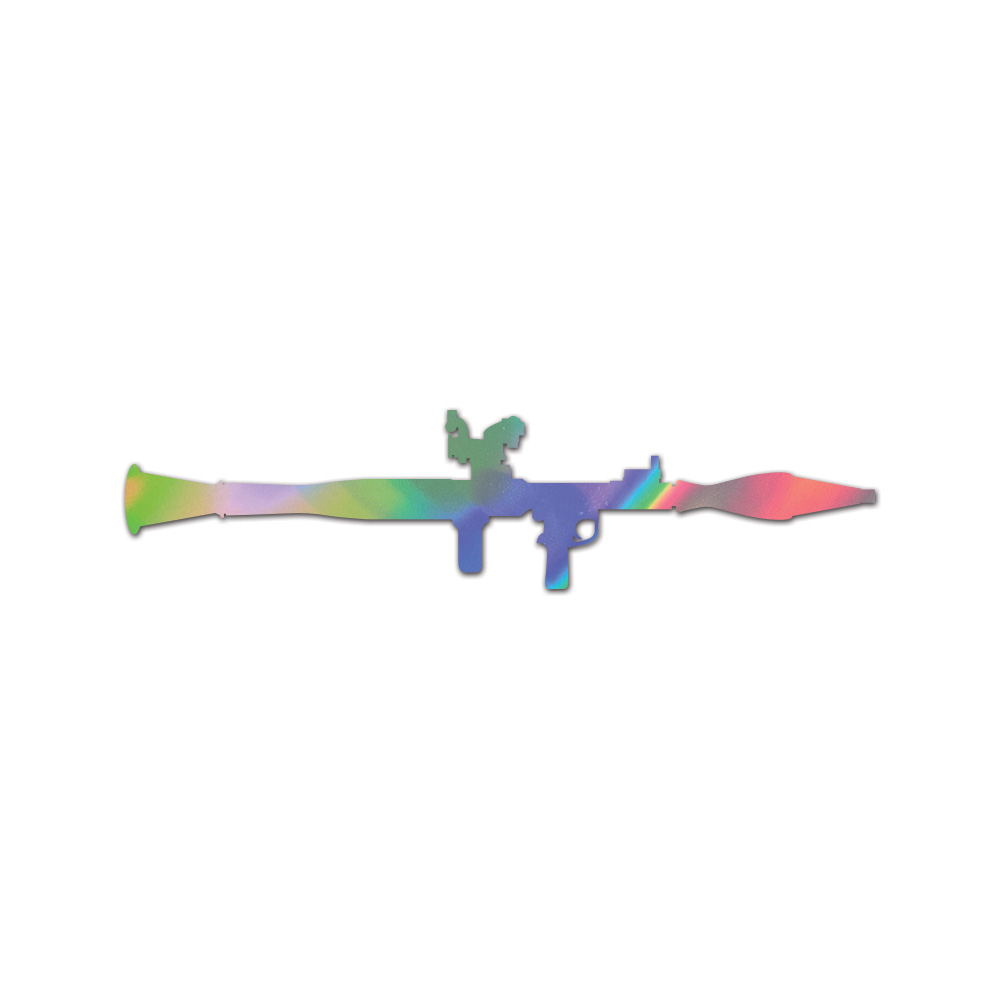 RPG Sticker Die Cut Chrome Mirror Gold Silver Oil Slick Rainbow