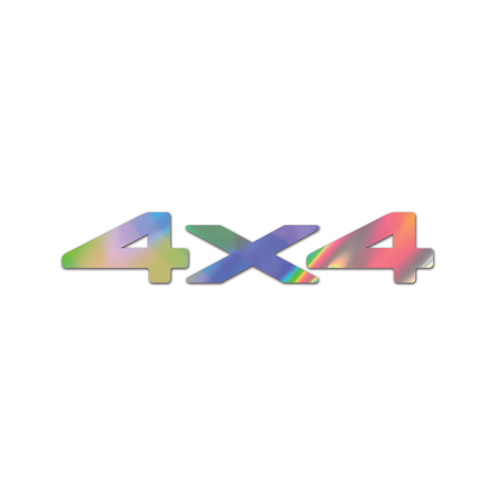 4×4 Sticker Die Cut Chrome Mirror Gold Silver Oil Slick Rainbow