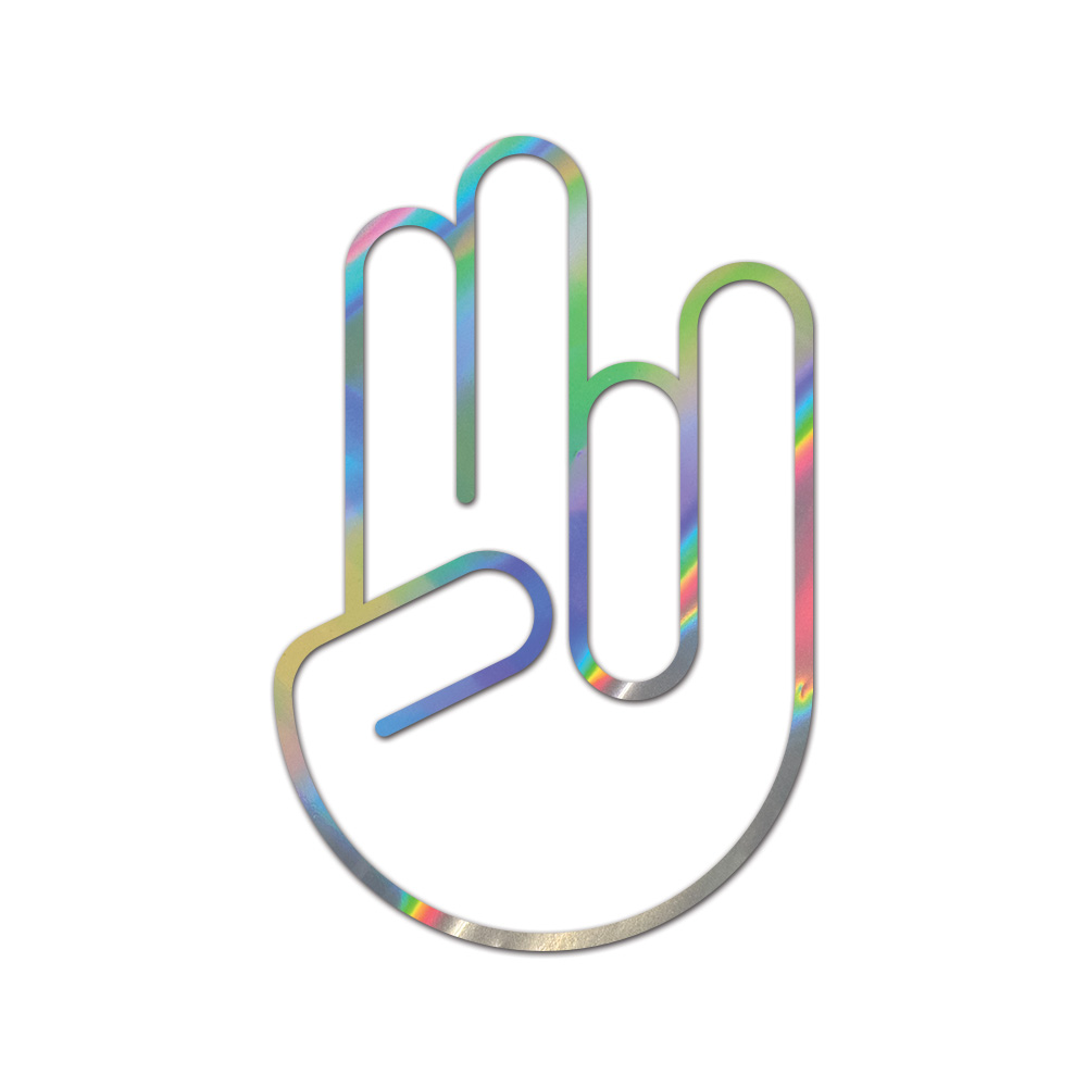 The Shocker Sticker Die Cut Chrome Mirror Gold Silver Oil Slick Rainbow