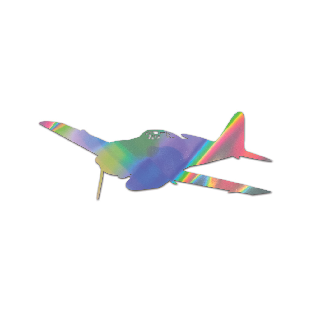 Mitsubishi A6M Zero Sticker Die Cut Chrome Mirror Gold Silver Oil Slick Rainbow
