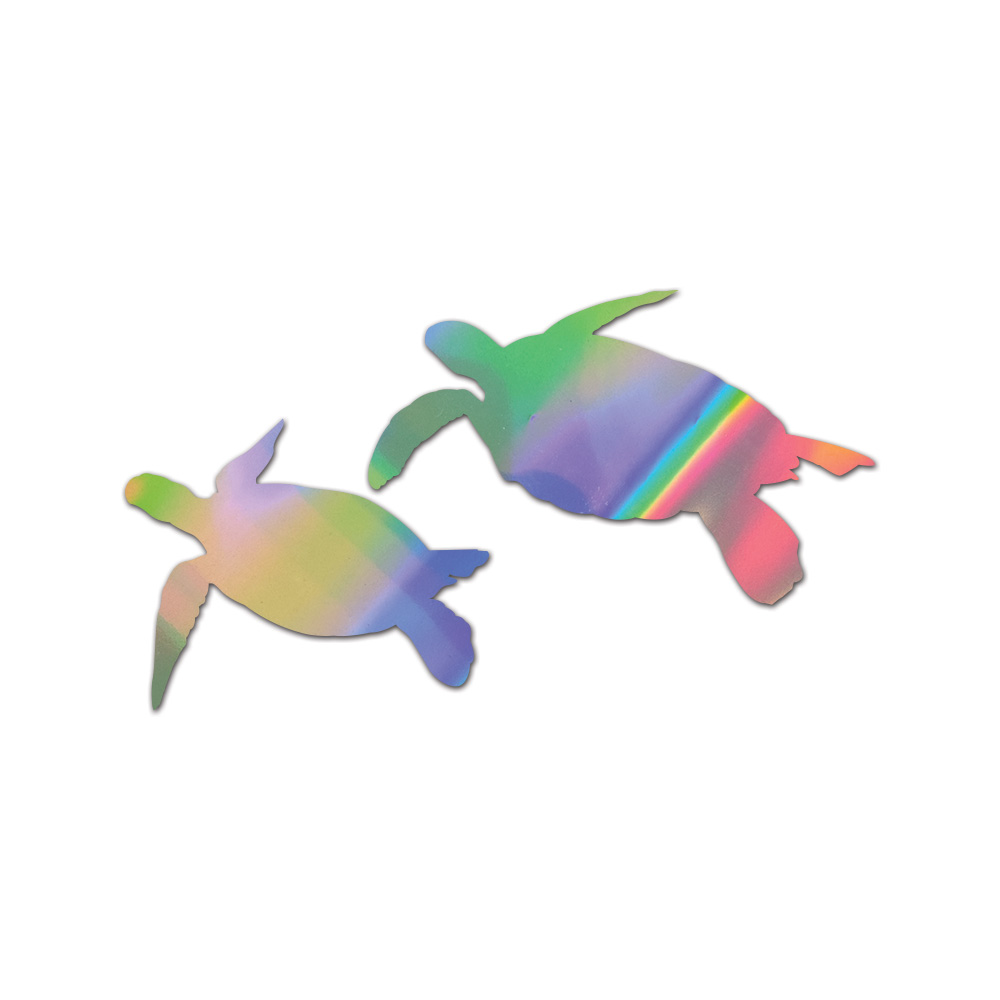 Sea Turtle Sticker Die Cut Chrome Mirror Gold Silver Oil Slick Rainbow