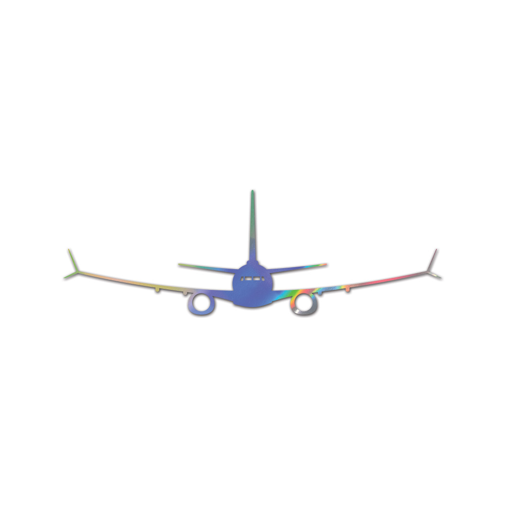 737 Max Sticker Die Cut Chrome Mirror Gold Silver Oil Slick Rainbow