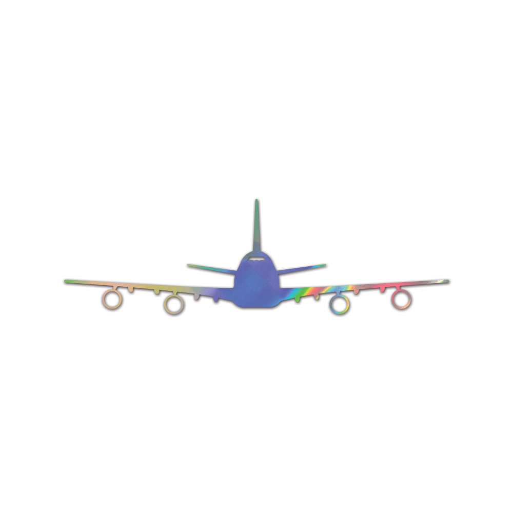 747 Sticker Die Cut Chrome Mirror Gold Silver Oil Slick Rainbow
