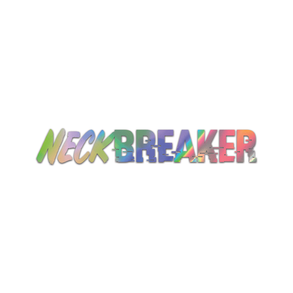 Neck Breaker Sticker Die Cut Chrome Mirror Gold Silver Oil Slick Rainbow