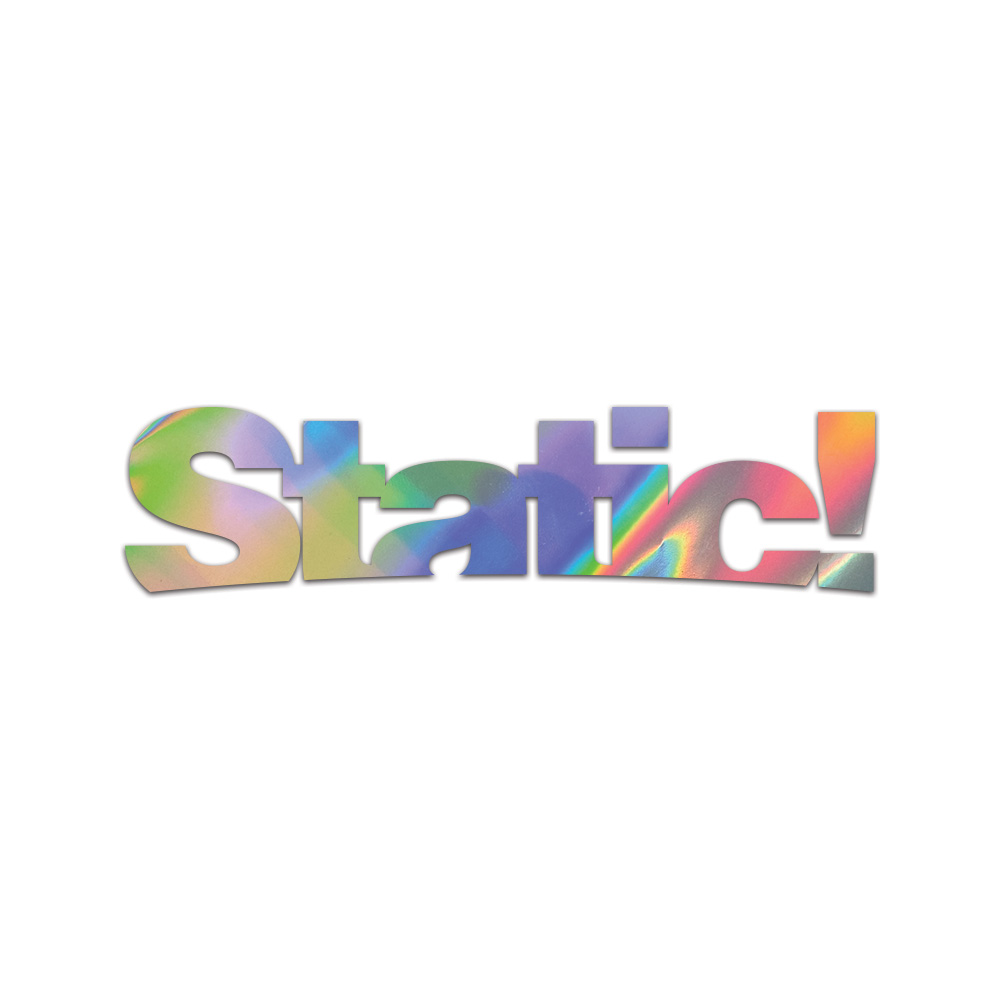 Static Sticker Die Cut Chrome Mirror Gold Silver Oil Slick Rainbow