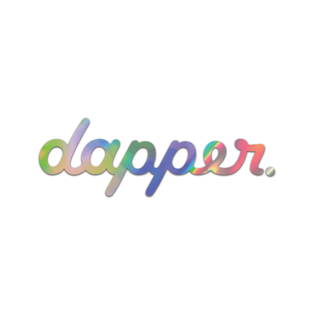 Dapper Sticker Die Cut Chrome Mirror Gold Silver Oil Slick Rainbow