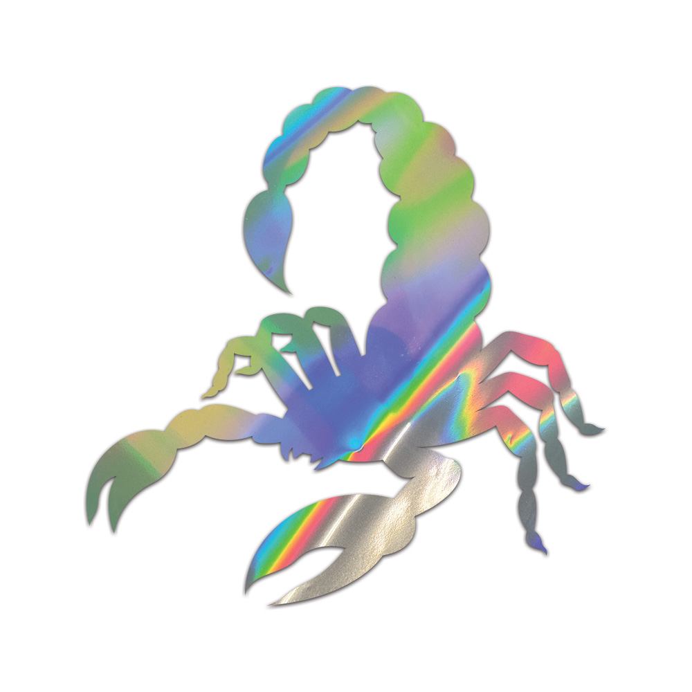 Scorpion Sticker Die Cut Chrome Mirror Gold Silver Oil Slick Rainbow