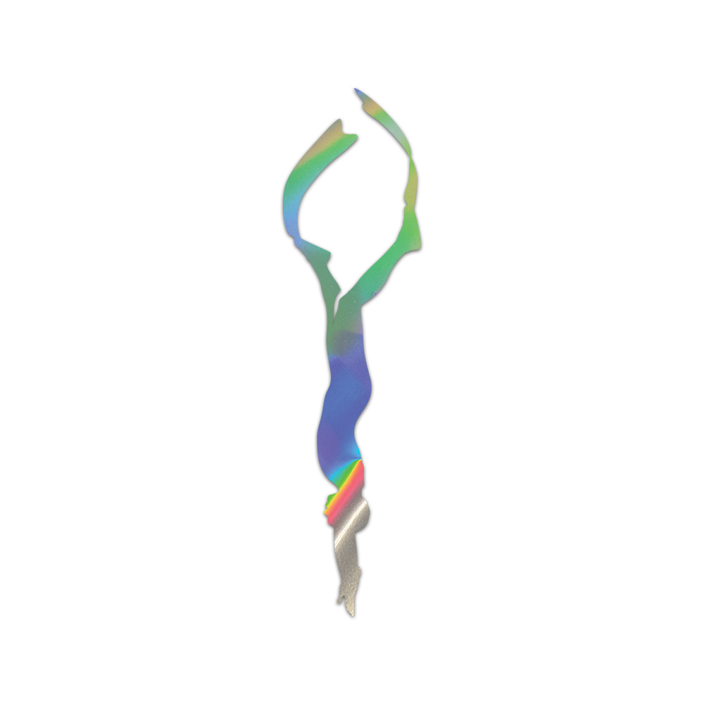 Girl Freediver Sticker Die Cut Chrome Mirror Gold Silver Oil Slick Rainbow