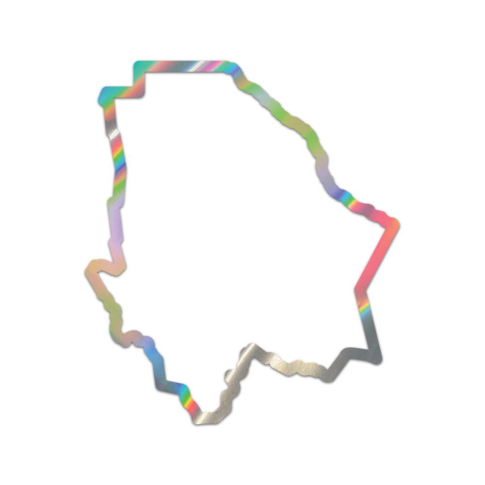 Chihuahua State Shaped Sticker Die Cut Chrome Gold Silver Oil Slick Rainbow