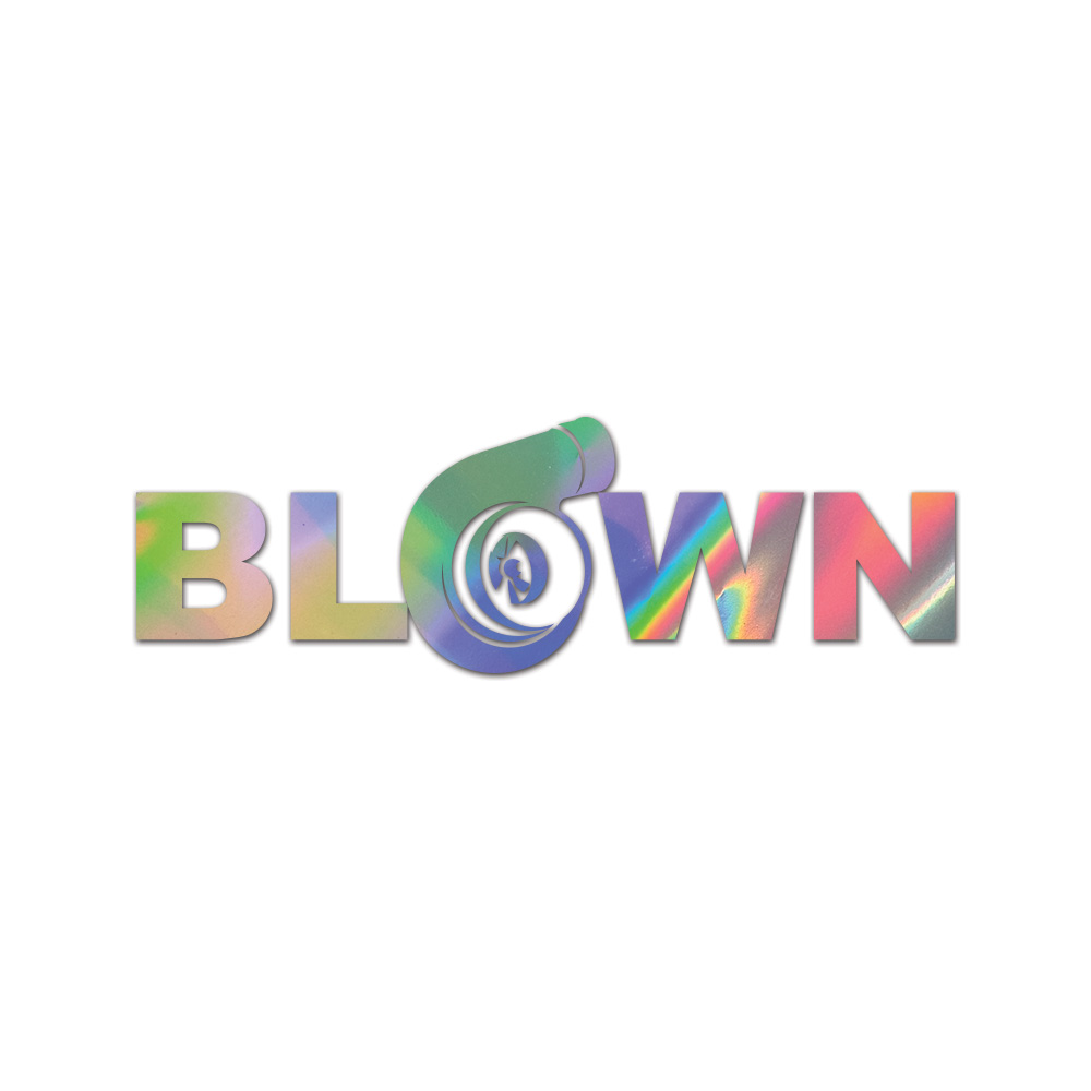 Blown Sticker Die Cut Chrome Mirror Gold Silver Oil Slick Rainbow