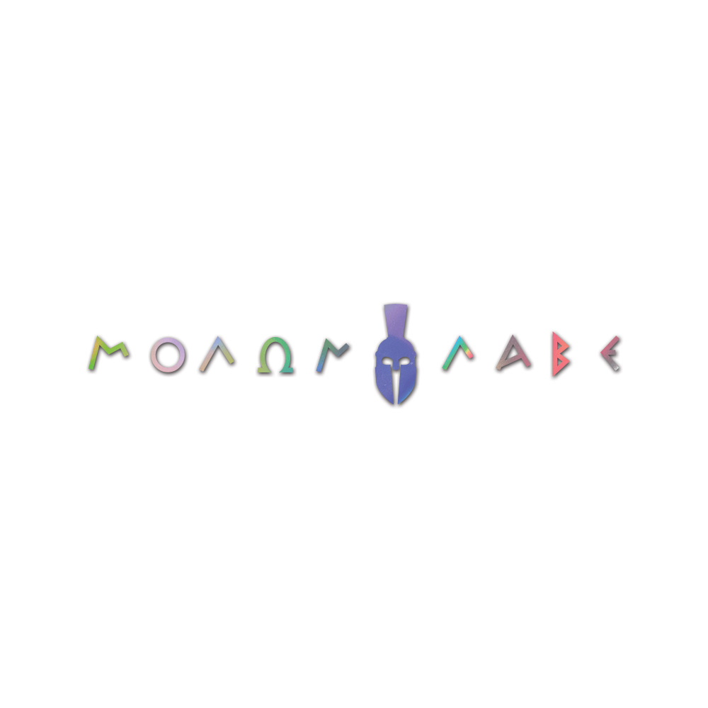 Molon Labe Sticker Die Cut Chrome Mirror Gold Silver Oil Slick Rainbow