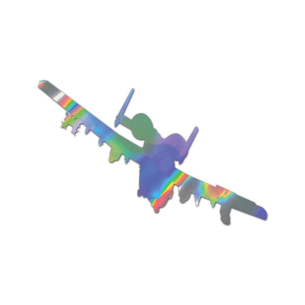 A-10 Thunderbolt II Sticker Die Cut Chrome Mirror Gold Silver Oil Slick Rainbow