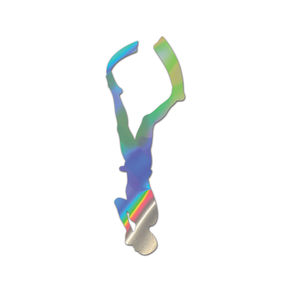 Freediving Sticker Die Cut Chrome Mirror Gold Silver Oil Slick Rainbow