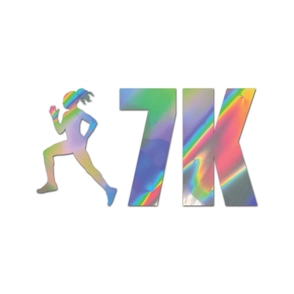 Womens 7K Sticker Die Cut Chrome Mirror Gold Silver Oil Slick Rainbow