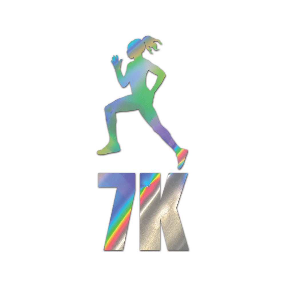 Womens 7K Sticker Die Cut Chrome Mirror Gold Silver Oil Slick Rainbow