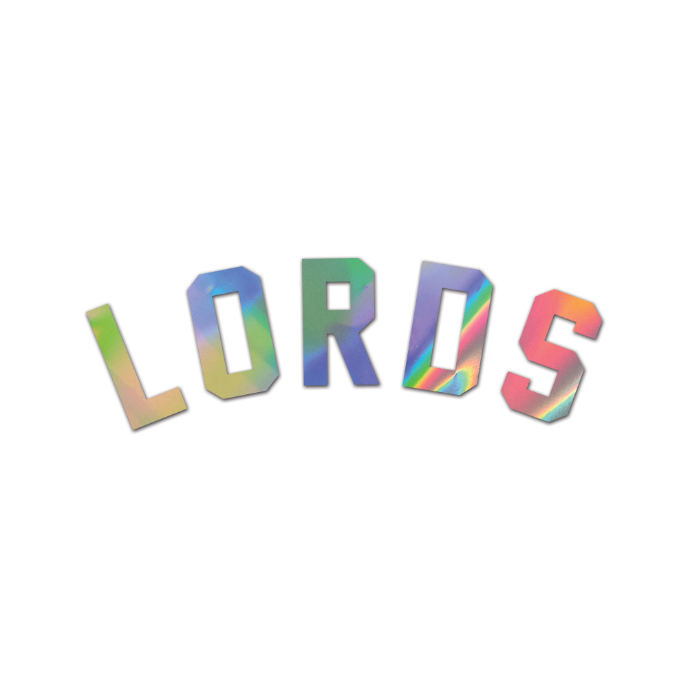 Lords Sticker Die Cut Chrome Mirror Gold Silver Oil Slick Rainbow