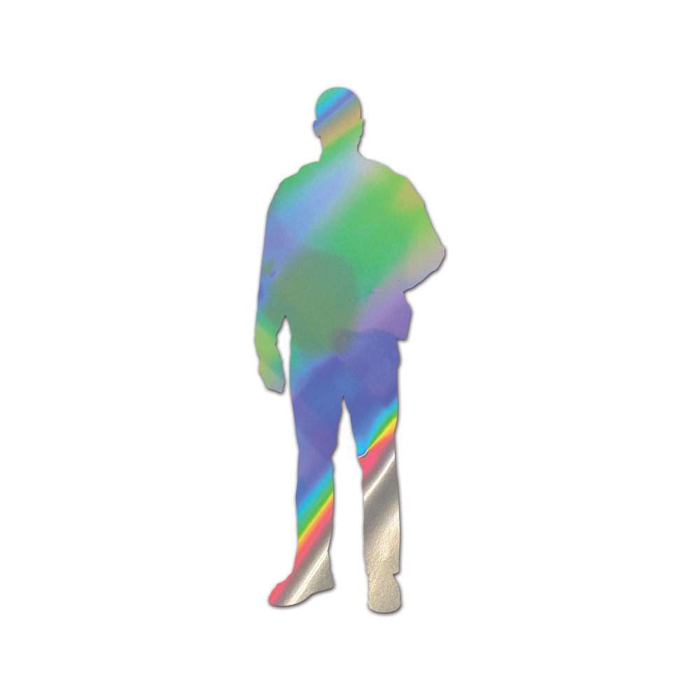 Policeman Sticker Die Cut Chrome Mirror Gold Silver Oil Slick Rainbow