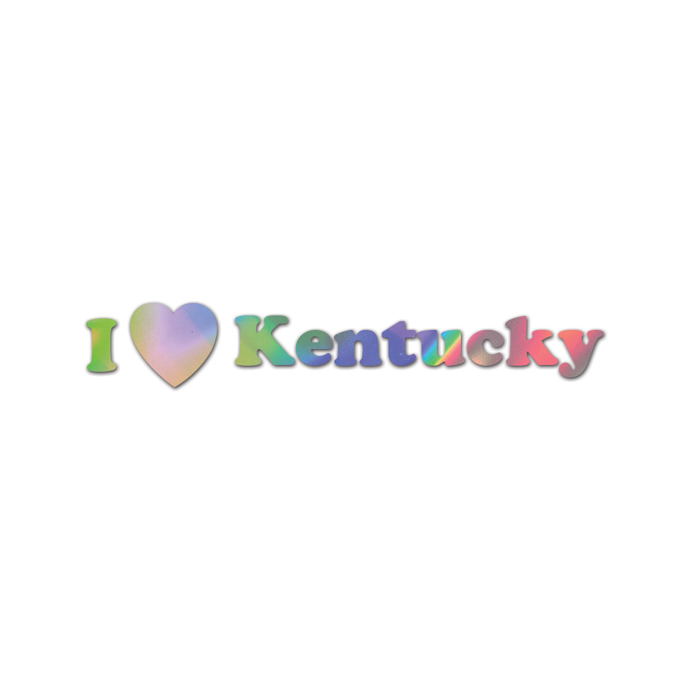 I Love Kentucy Sticker Die Cut Chrome Mirror Gold Silver Oil Slick Rainbow