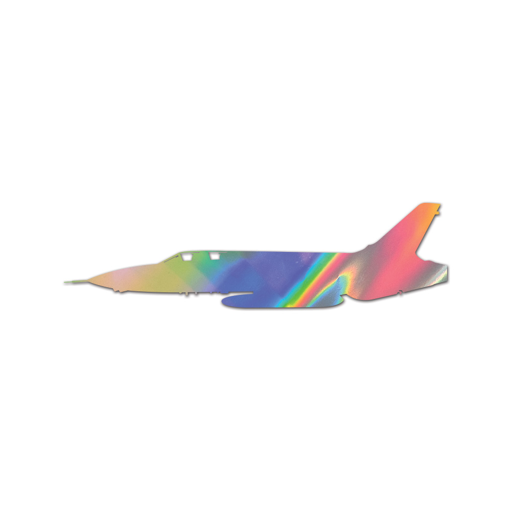Side F-105G Sticker Die Cut Chrome Mirror Gold Silver Oil Slick Rainbow