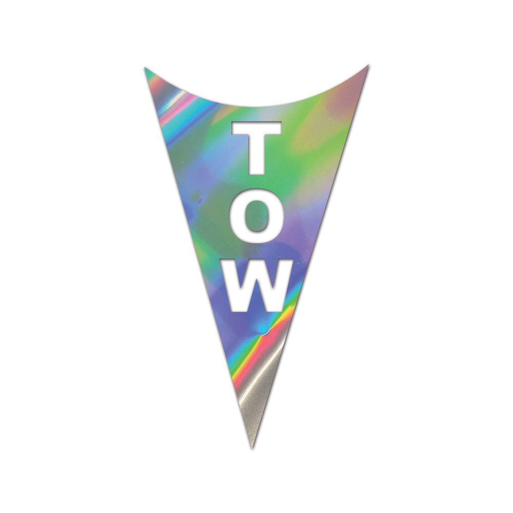 Tow Hook Sticker Die Cut Chrome Mirror Gold Silver Oil Slick Rainbow