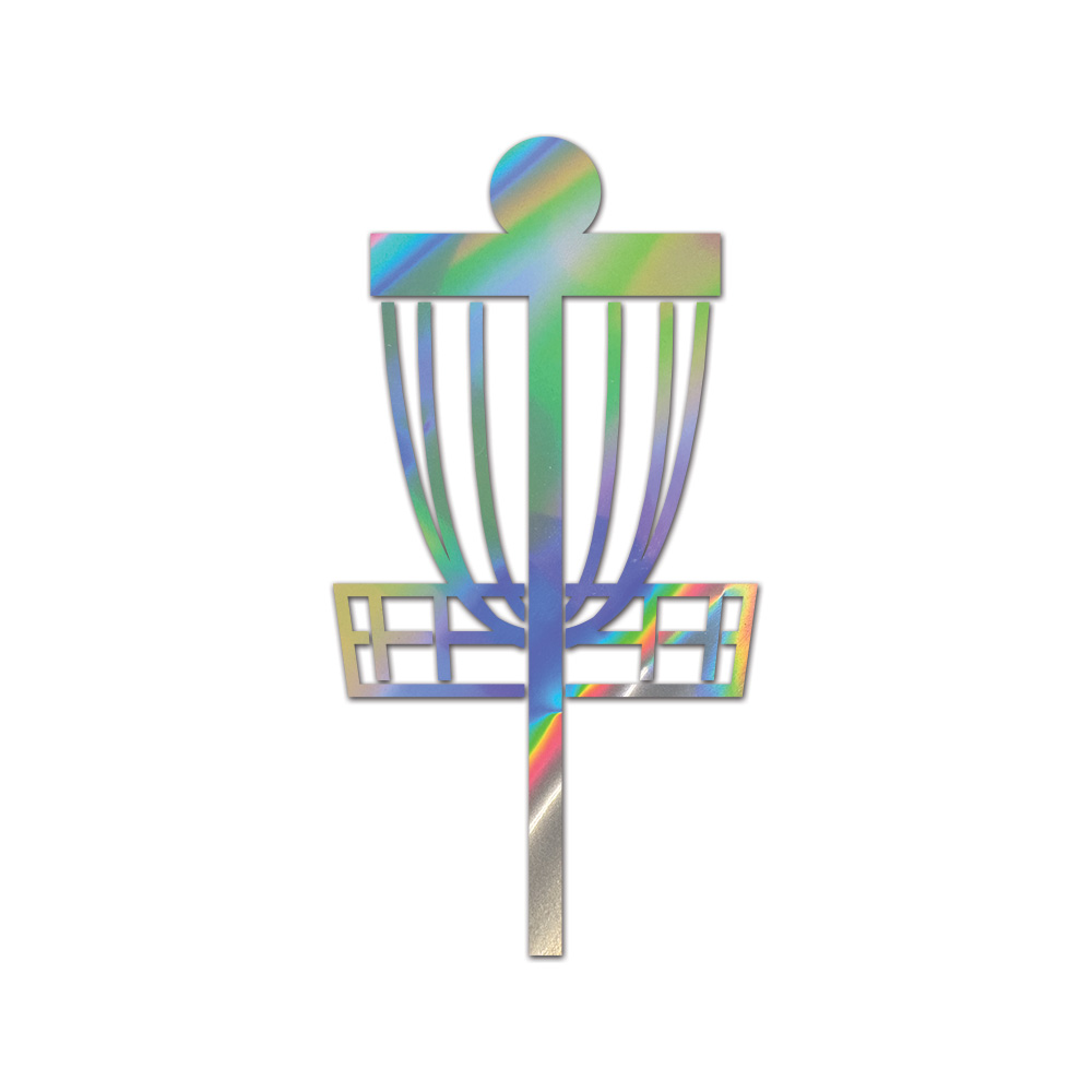 Disc Golf Sticker Die Cut Chrome Mirror Gold Silver Oil Slick Rainbow