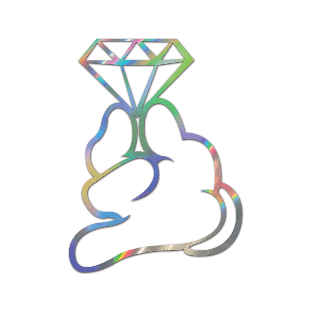 Swimming Sticker Die Cut Chrome Mirror Gold Silver Oil Slick Rainbow