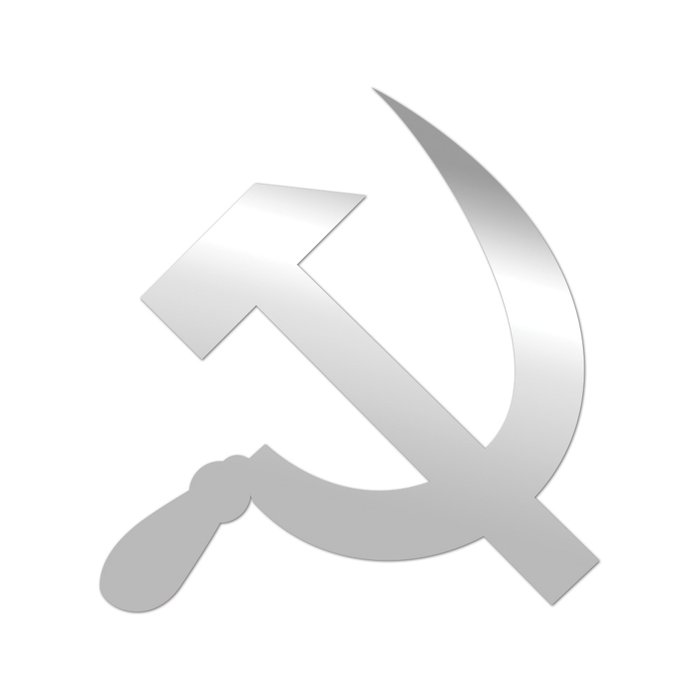 Hammer And Sickle Sticker Die Cut Chrome Mirror Gold Silver Oil